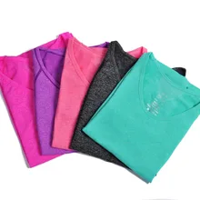 5 цветов Для женщин профессиональный рубашка для Фитнес работает спортивная футболка с коротким рукавом быстрое высыхание тройники Беговые Упражнения женские топы