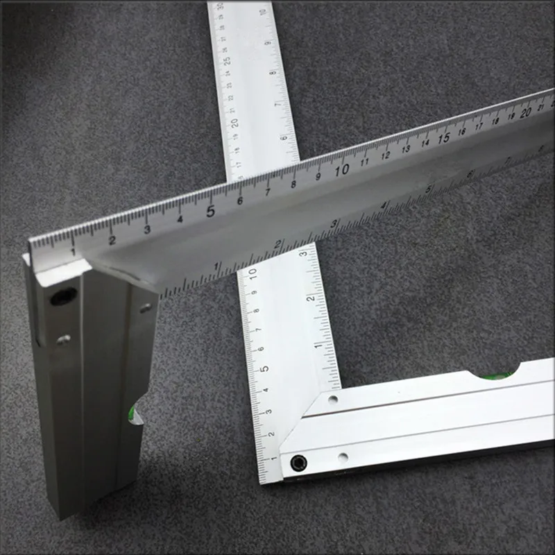 500mm * 160mm dispositivo Rectangular aleación de aluminio ángulo transportador cuadrado 90 grados carpintería herramienta de medición herramientas