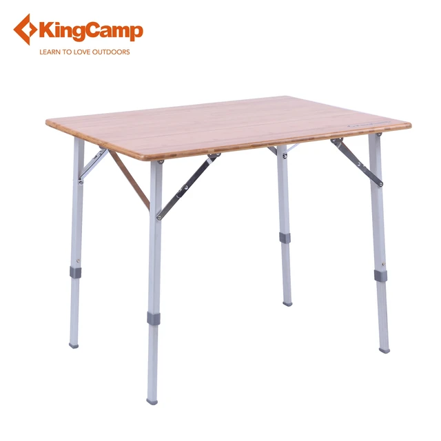 Best price at $184 Cheap KingCamp Portable Deluxe Bamboo Folding Table for Camping Outdoor Garden Picnic Table