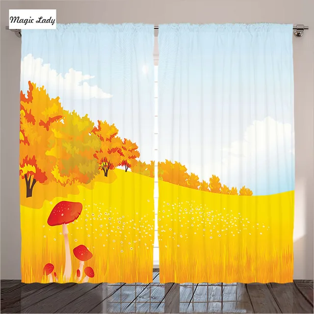 Gelb vorhänge Wohnzimmer Schlafzimmer Herbst Landschaft Wiese Natur ... Gelb vorhänge Wohnzimmer Schlafzimmer Herbst Landschaft Wiese Natur ...