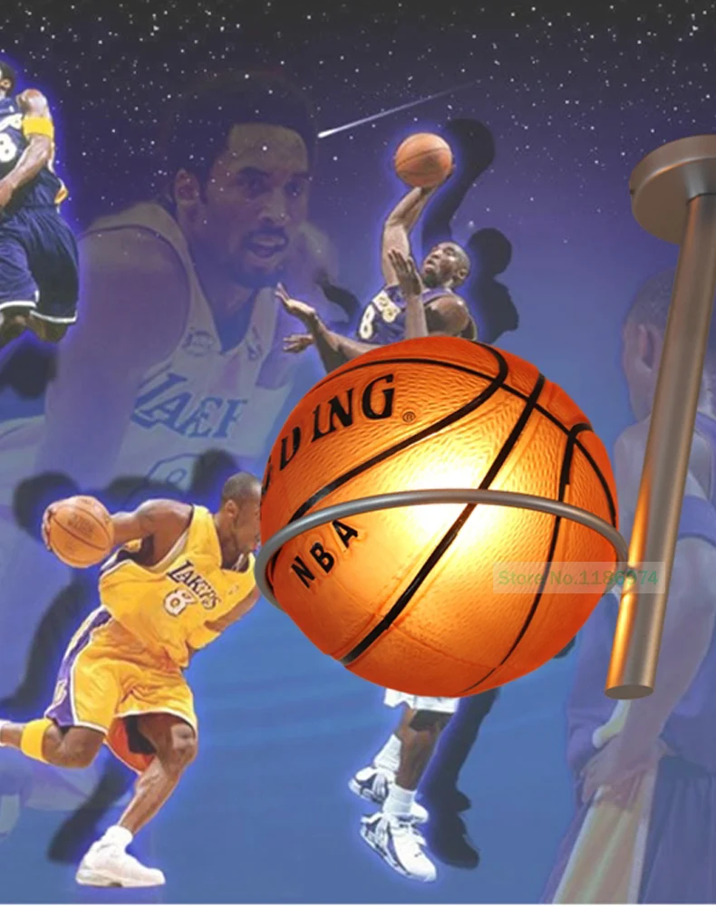Basketball Lamp Modern Ceiling Simple Hanging Light Children Basketball Lamp Modern Ceiling Simple Hanging Light Children Room Bedroom Sports Lighting Fixtures Kid S Pendant In Lights From