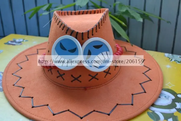 Японского аниме One Piece Ace Hat Кепки Косплэй оранжевый