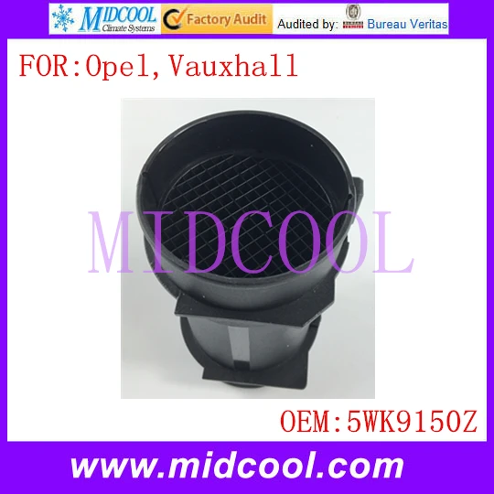Датчик массового расхода воздуха OE No. 5WK9150Z, 5WK9150, 5WK9611, 8ET009142-081, 96184230, 90411957, 836569 для Opel Vauxhall