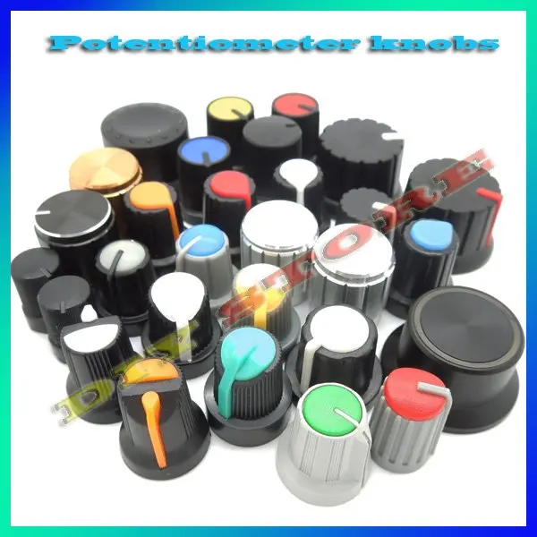 wholesale 100pcs/lot Brand New black 17mm high 6mm 15/64" Shaft Diameter encoder Knobs+free shipping-10000411