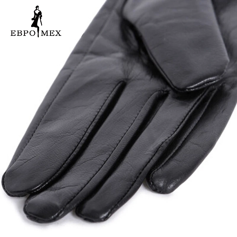 2016кожаные перчатки,Натуральная Кожа, Черный,красный,бежевый, гофрирование дизайнженские кожаныеперчатки, кожаные зимние перчатки, бренд женщинперчатки