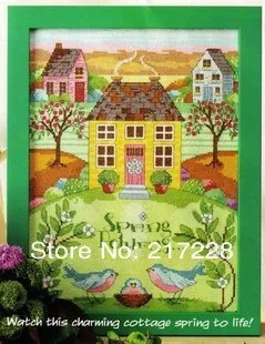 CS-083WM Dreaming Cottage, Spring Returns cross stitch set kit.jpg_.webp
