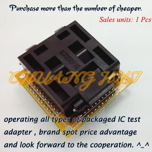 Ch-qfp80 программист адаптер TQFP80/qfp80 ic51-0804-711 Тесты Socket/IC Socket шага: 0.65 мм Размеры: 14 мм x 14 мм