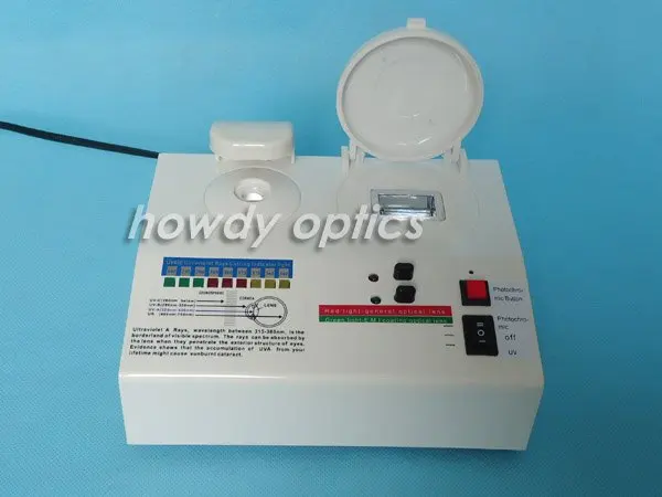 Фотохромные линзы и УФ тестер оптика машина для тестирования линз