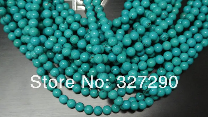 Высокое качество Китайский Природный Howlite Круглый Бусины 6 до 12 мм Мода синий Strand Бусины 5 шт./лот