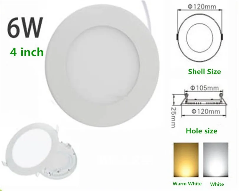 20 штук dimmable Панель Light 3 Вт 4 Вт 6 Вт 9 Вт 12 Вт 15w18w 25 Вт круглый Форма С Адаптеры питания AC110-220V ulthra тонкий