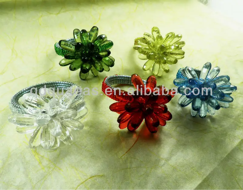 Продано на Aliexpress бисером кольцо для свадебных салфеток