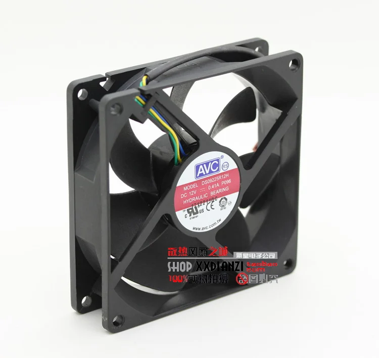 Новый Оригинальный AVC DS09225R12H 9 см 9025 DC 12 В 0.41A 4-контактный ШИМ Ветер Вентилятор Мощность