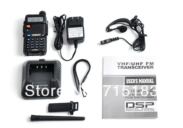 Портативный Baofeng UV-5R Двухканальные рации 136-174/400-520 мГц Dual Band UHF/УКВ Радио оригинальный pofung UV-5R 5 вт fm VOX двухстороннее радио