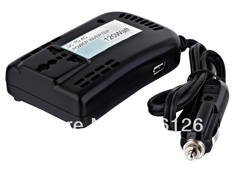 Бесплатная доставка 120 Вт мини Мощность инвертора с USB 5 В, DC 12 В к AC 220 В автомобиля Мощность преобразователь cigarratte