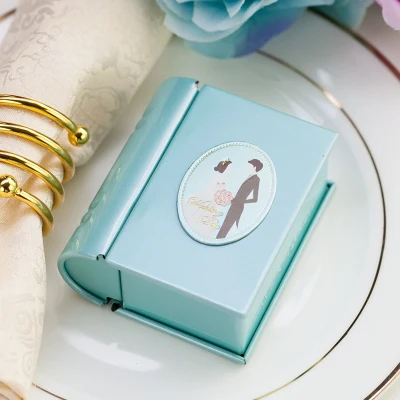 Новое поступление креативный мини Панч металлической перфорации формы жестяная, для конфет свадебное оформление коробки Подарочная коробка вечерние поставки - Цвет: blue