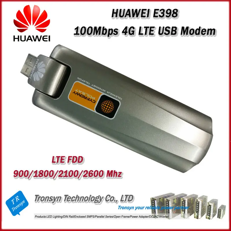Новинка! аппарат не привязан к оператору сотовой связи 100 Мбит/с HUAWEI E398 4 аппарат не привязан к оператору сотовой связи USB модем со слотом для Sim карты поддерживает LTE FDD 900/1800/2100/2600 МГц