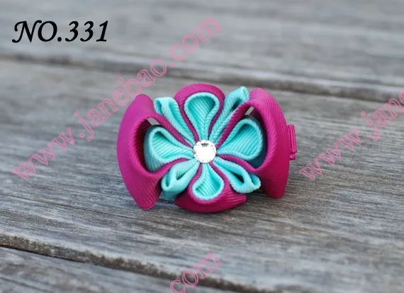 Новые 280 шт. " два слоя Kanzashi цветок заколки моды девушка Bow заколки