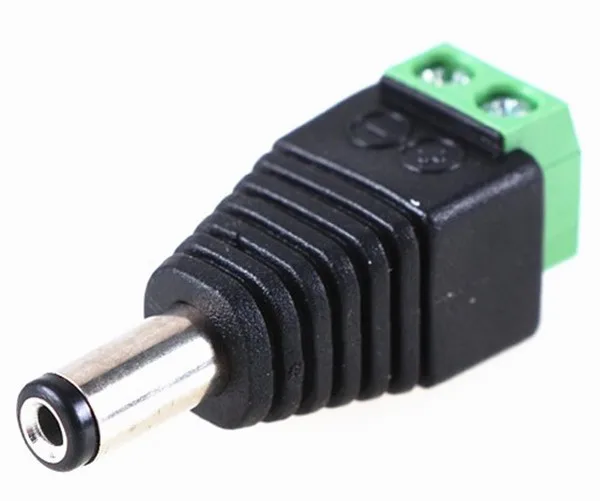 50 шт./лот 2.1 мм DC Мощность мужской разъема Jack Plug адаптер для камеры видеонаблюдения