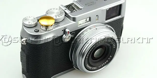 Мягкая золотая металлическая кнопка для Leica Contax Fujifilm X100 Размер: L