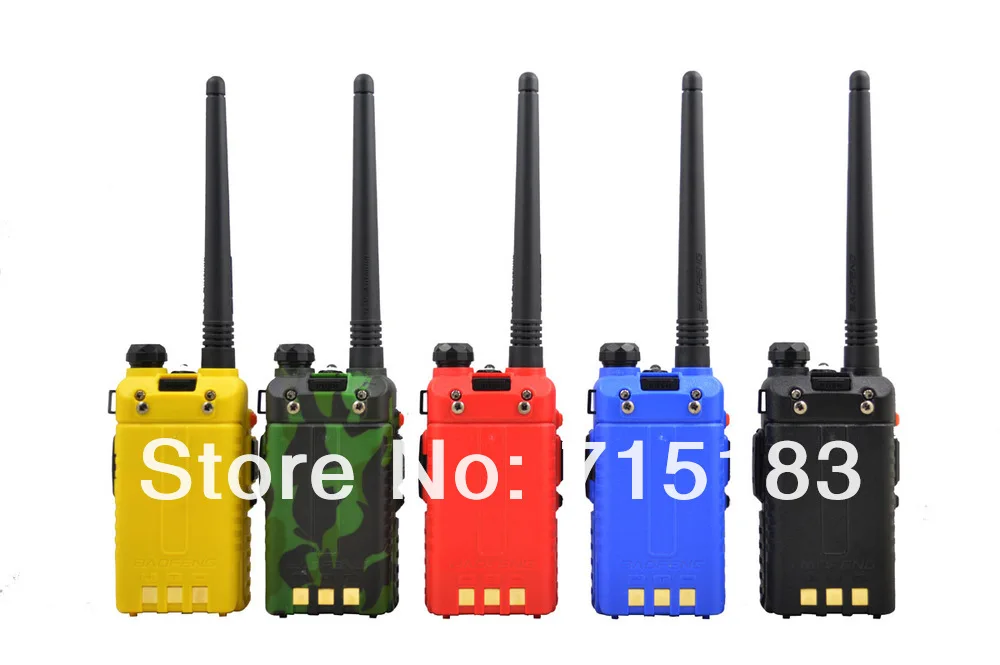 Лидер продаж года Baofeng УФ 5R Двухканальные рации UV-5R VHF136-174MHz и UHF400-520MHz Dual Band Дисплей 5 Вт/1 Вт 128ch ham радио