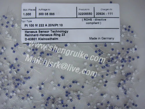 Класс тонкий Плёнки PT100 elemment Heraeus Марка, gemerny происхождения din en 60751 (в соответствии с iec 751)