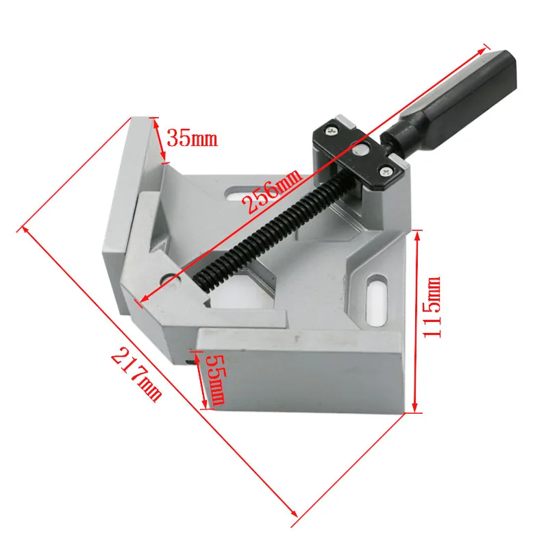 Одна Ручка 90 градусов угловая Шина Угол зажим Плотницкие пассатижи фоторамка зажим алюминиевый сплав зажим