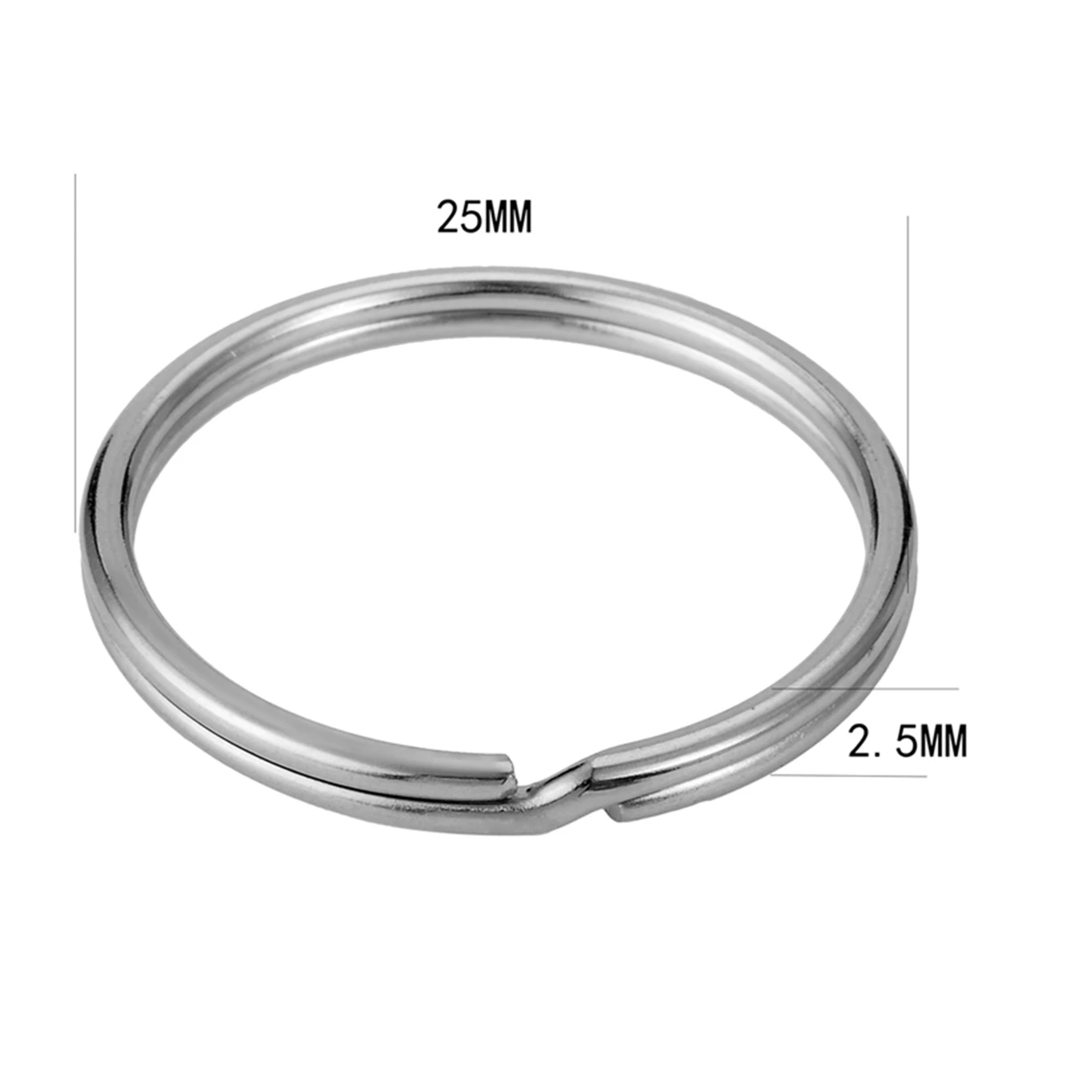 

LASPERAL 1PC 25mm Stainless Steel Split Ring Dull Silver Color Key Ring For Jewelry Making Key Chains Key Rings DIY Key Holder