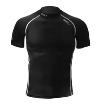 Men Brand Compression Tights T-shirt Male Shirt Black UV Resista Short Sleeve Size S-XXXL Air small parcel Free Shipping