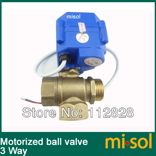 3-ходовый исполнительный механизм клапана с моторным шариком DN20(уменьшить порт), T port шаровой клапан, электрический шаровой клапан, моторизованный шаровой клапан