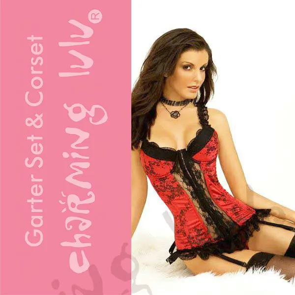Embroidered Overbust Corset LC5129+ Cheaper price + Free Shipping Cost + Fast Delivery