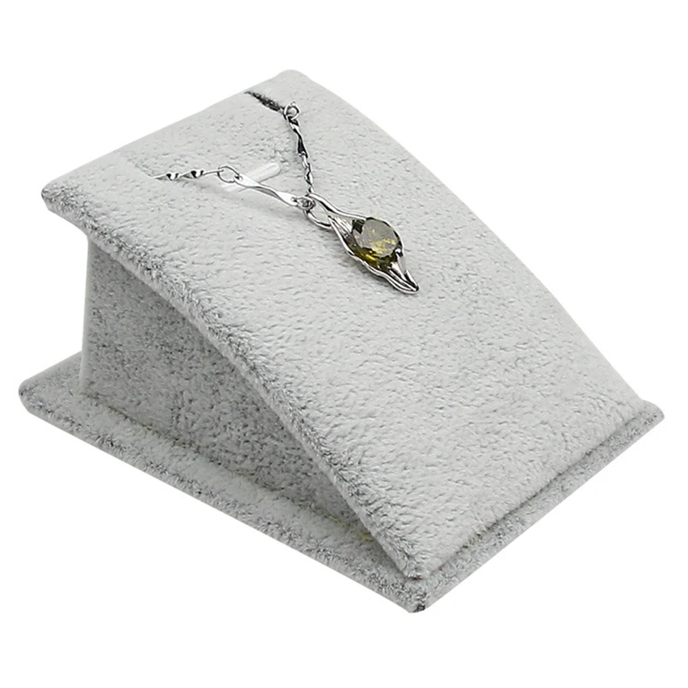 KunGe Necklace Display Stand – Velvet & Linen Pendant Chain Organizer For Jewelry Shop Or Home