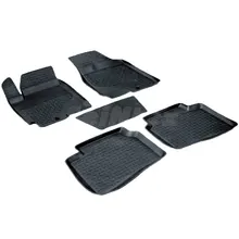 Резиновые коврики для Kia Cerato II(2009-2012) с высокими бортиками(Seintex 01482