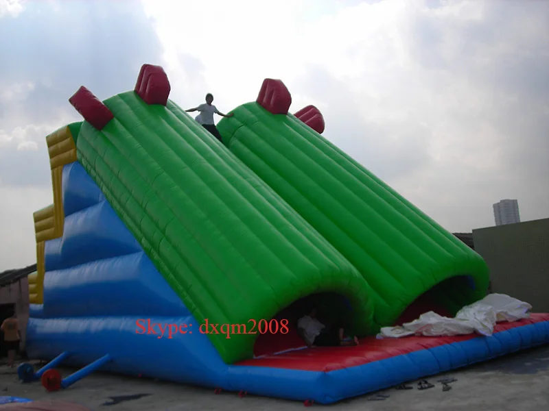commericial super large 2016 PVC good quality inflatable double lane slide inflatable slide for font b