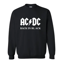 Mens Music Brief AC/DC band rock Gedruckt Sweatshirt Männer Herbst acdc Grafik Langarm O Neck Pullover Sweatshirts F10617