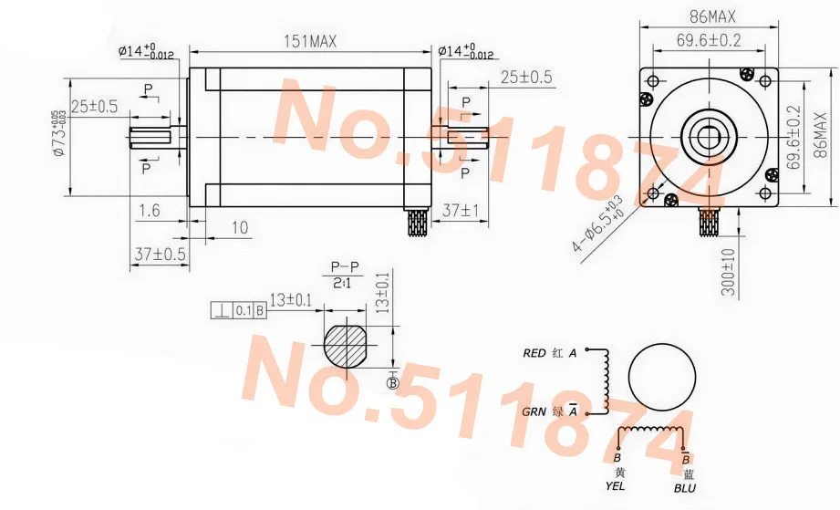 Корабль из DE! 3 предмета в комплекте, Nema34 шаговый двигатель 85BYGH450C-012B двойной вал 1600 oz 3.5A 4-свинец ce iso rohs IT FR DK DE Великобритании ЕС