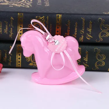 Новые модные коробки для конфет, изысканная креативная Свадебная коробка, цветная лошадка, подарочные коробки для детского душа - Цвет: pink