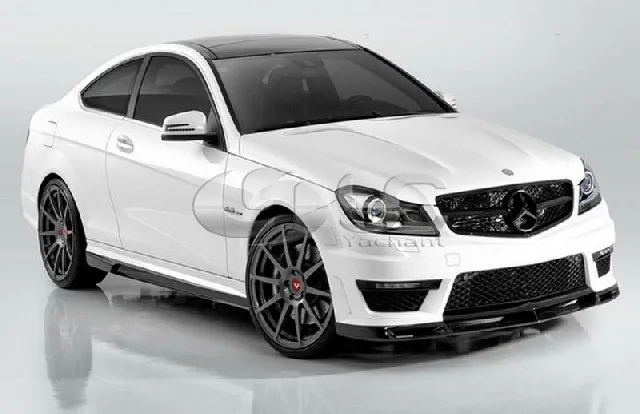 Углерода Волокно VRS Стиль спереди губ подходит для 2011-2013 Mercedes Benz W204 C63 AMG