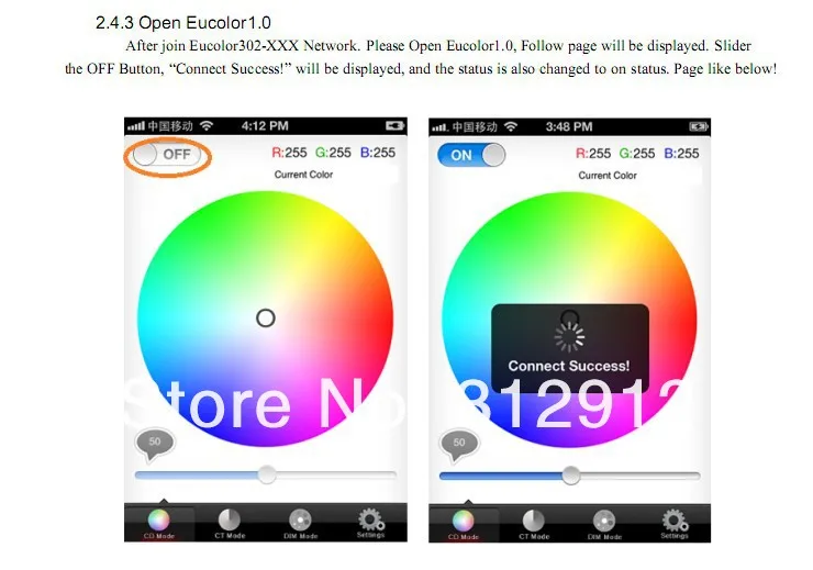 Eucolor302; 3-канальный выход RGB светодиодный контроллер Wi-Fi, DC12-24V вход; 5А* 3 канала