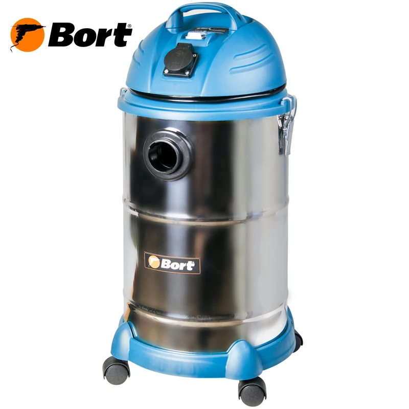 Пылесос для сухой и влажной уборки Bort BSS-1530N-Pro (Мощность 1400 Вт, объем бака 30 л, возможность подключения инструмента, гибкий эластичный шланг растягивается с 2 до 6 м)
