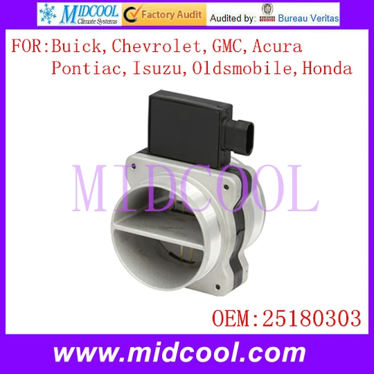 Массового расхода воздуха Датчик использование oe 25180303 для Buick Chevrolet GMC Pontiac Isuzu Oldsmobile Acura