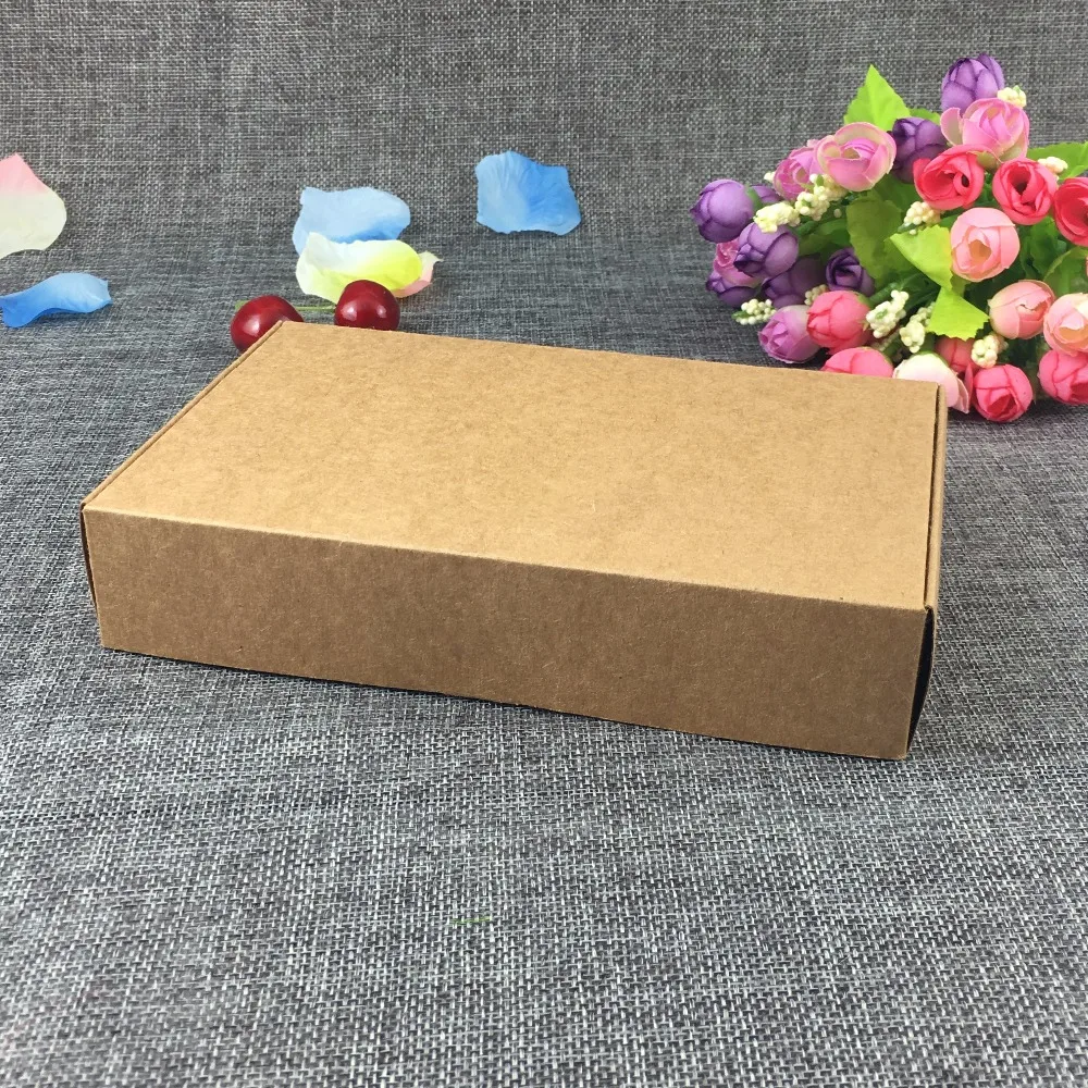 

Kraft Paper Gift Boxes 24PC/Lot 18*11.5*3.5cm Wedding Carry Cases Candy Bag Jewelry Box Cake Case For Gift Accept Custom Logo