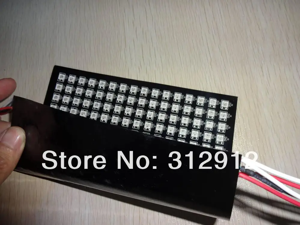 16*16 пикселей WS2812B светодиодный цифровой (WS2811 IC управлением) Flex панели, размер: 17 см * 17 см, DC5V вход (может сделать подгонять размер)