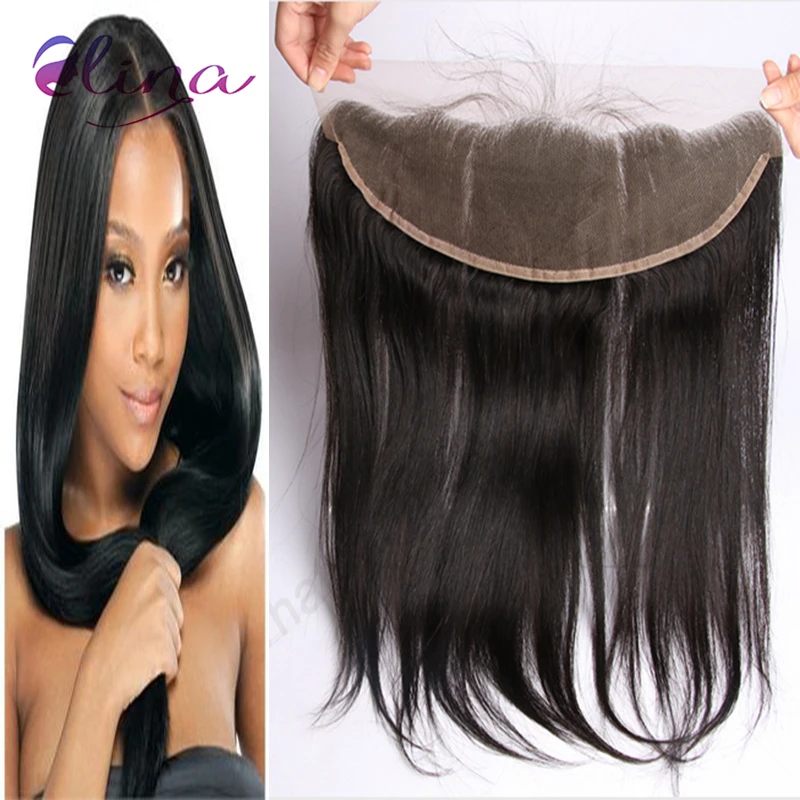 

10A Straight Virgin Indian Lace Frontal Closure 13x4 Free/Middle/3 Part Indian Ear To Ear Lace Frontal With Baby Hair DHL Free