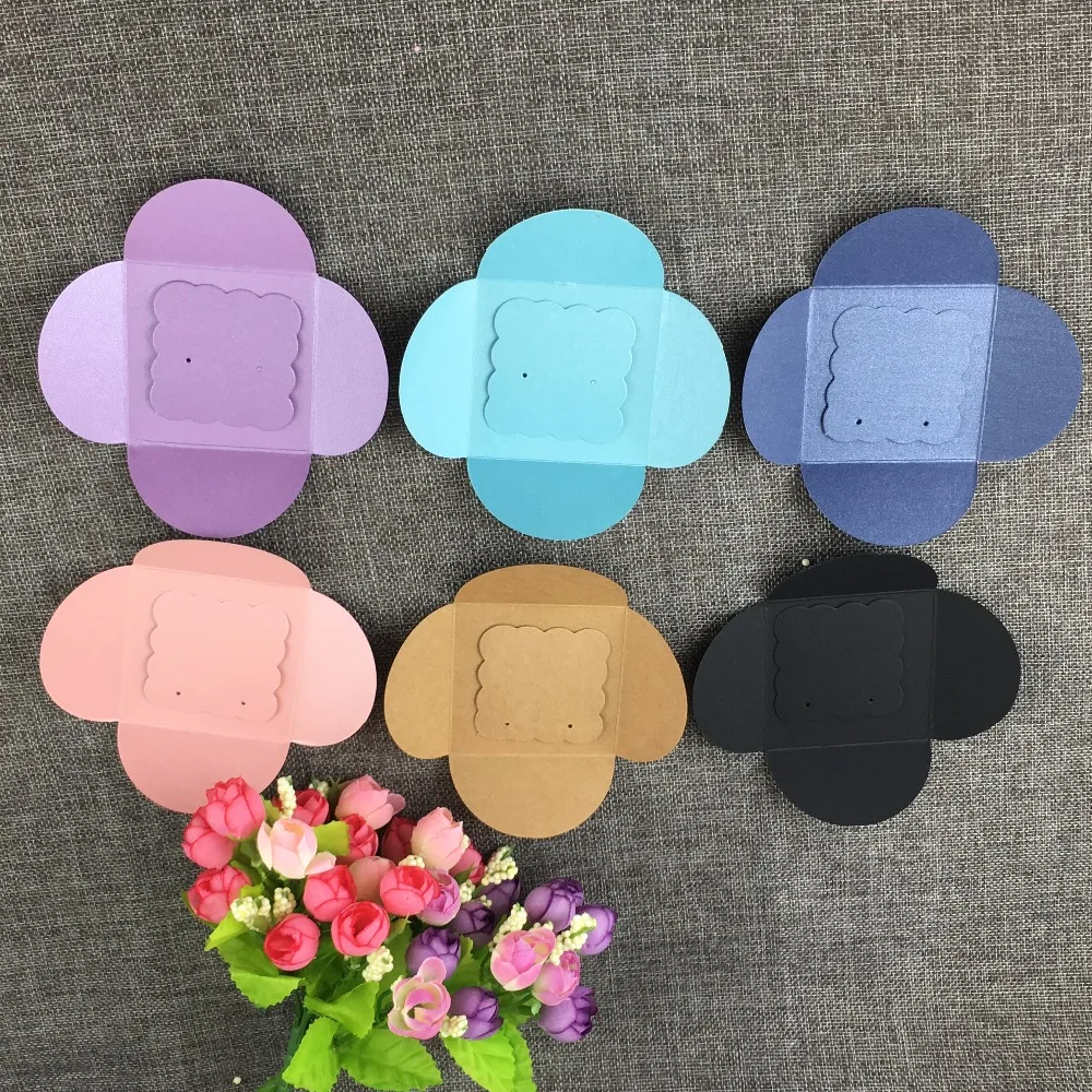 

100 Set New Arrival Jewelry Multi-color Earring Box Package&Earring card Hand Made Earring packing Accept Custom Logo moq: 1000