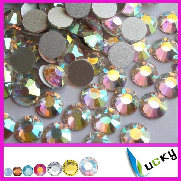SS16 1440 шт./пакет Crystal AB Цвет Flatback без исправление горный хрусталь ногтей Strass шарики для DIY