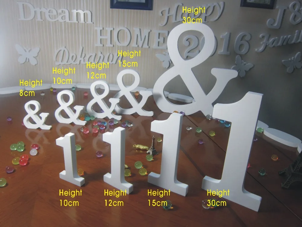 Новый стиль 10 см имитация деревянных букв Свадебные буквы белая бабочка Корона