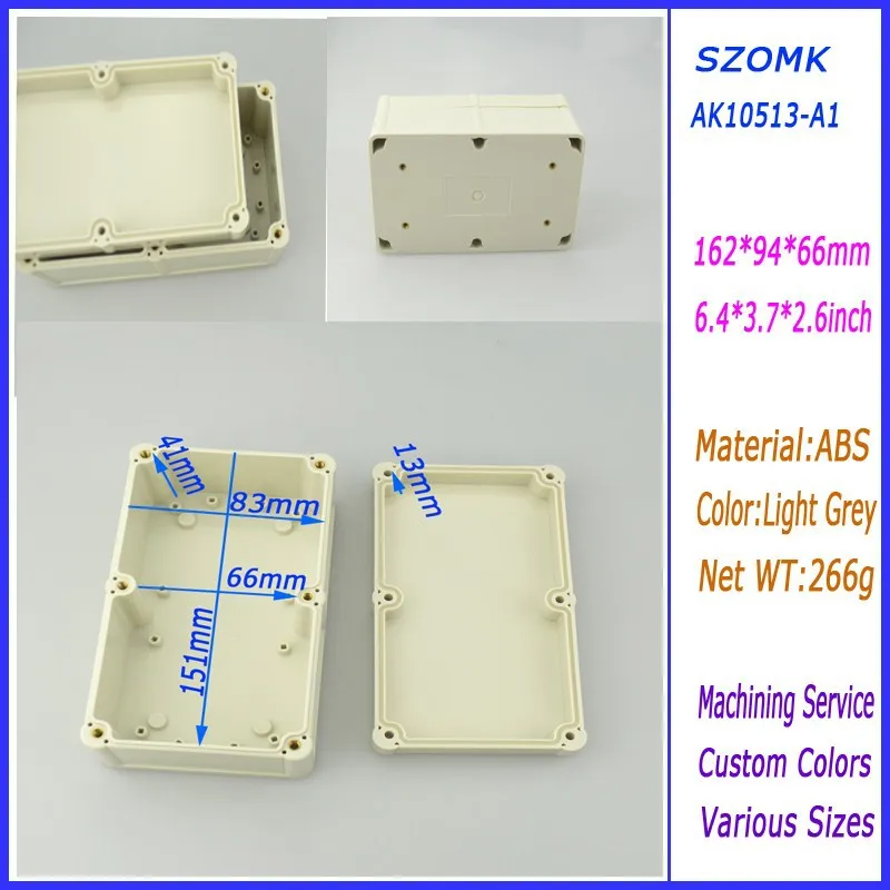 6 шт./партия алюминиевая Домашняя электроника 161,5*94*66 мм серый рынок электроники алюминиевый корпус