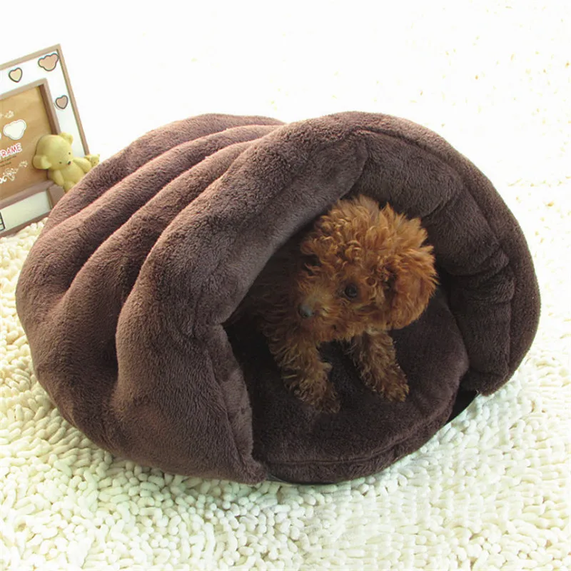 S/M Print Dog Bed Hamburger Shaped Cat Dogs House Pet Warm Sleep Bag