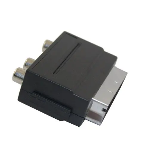 Бесплатная доставка + 10 шт./лот + scart RCA адаптер (SCART-RCA/s-video вход/выход адаптер)