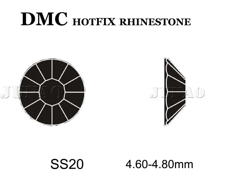 JUNAO ss20 горячей фиксации Золотой DMC Стразы железа на горячей фиксации Кристалл страз Flatback Стекло, кристалл, камень для одежды ремесла 1440 шт